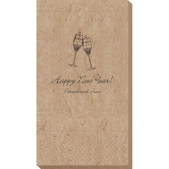 Champagne Crystal Toast Bali Guest Towels