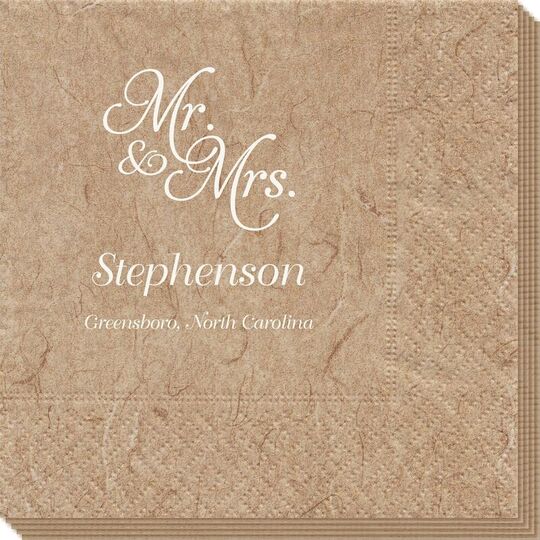 Elegant Mr. & Mrs. Bali Napkins