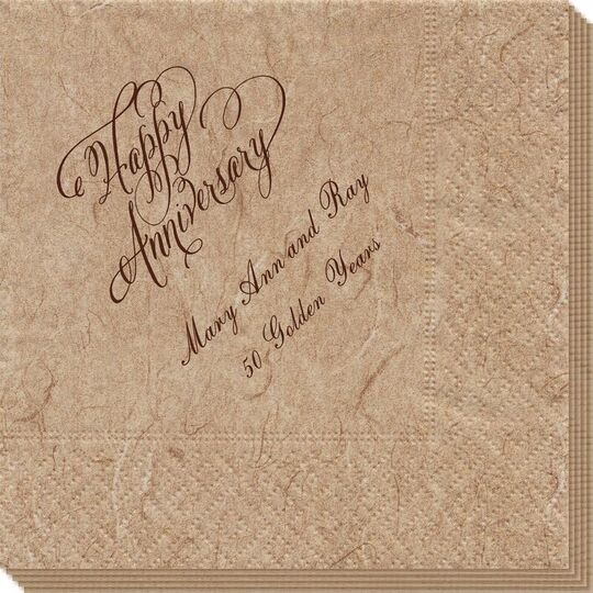 Elegant Happy Anniversary Bali Napkins