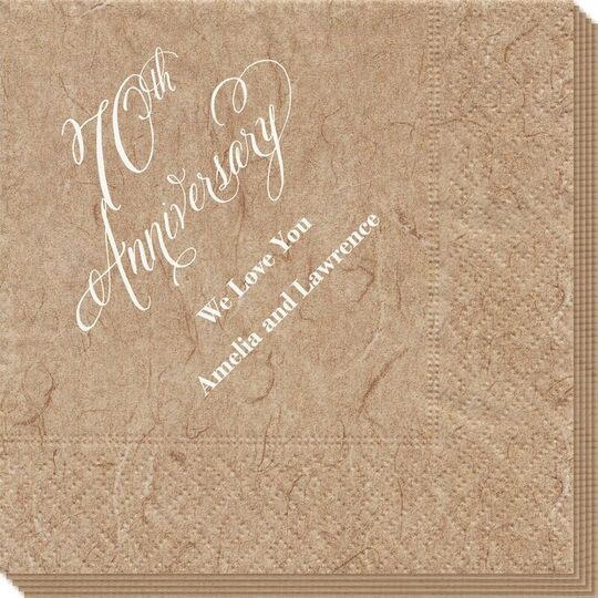 Elegant 70th Anniversary Bali Napkins