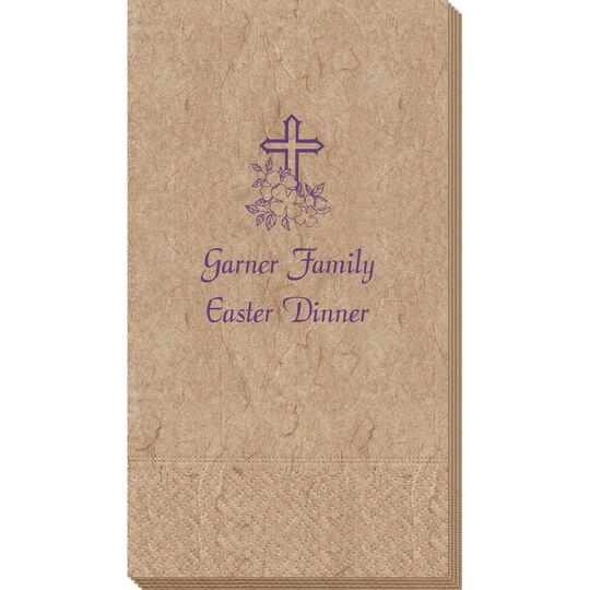 Floral Cross Bali Guest Towels