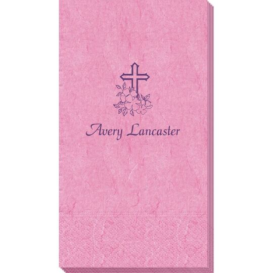 Floral Cross Bali Guest Towels