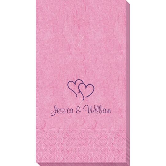 Modern Double Hearts Bali Guest Towels