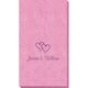 Modern Double Hearts Bali Guest Towels Image 1 of 2
