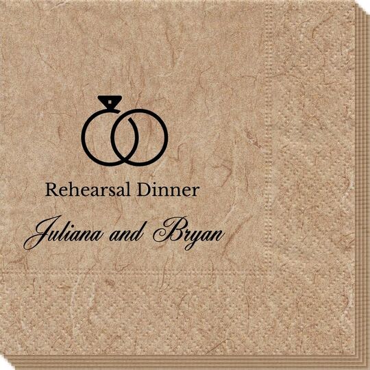 Modern Wedding Rings Bali Napkins