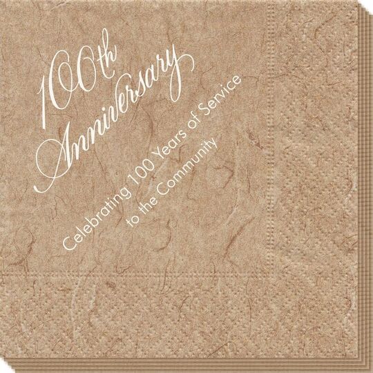 Elegant 100th Anniversary Bali Napkins