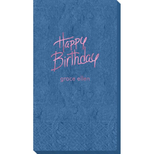 Fun Happy Birthday Bali Guest Towels