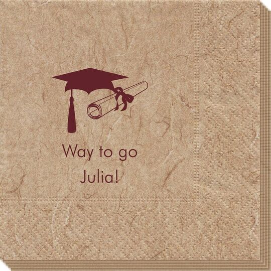 Mortar Board & Diploma Bali Napkins