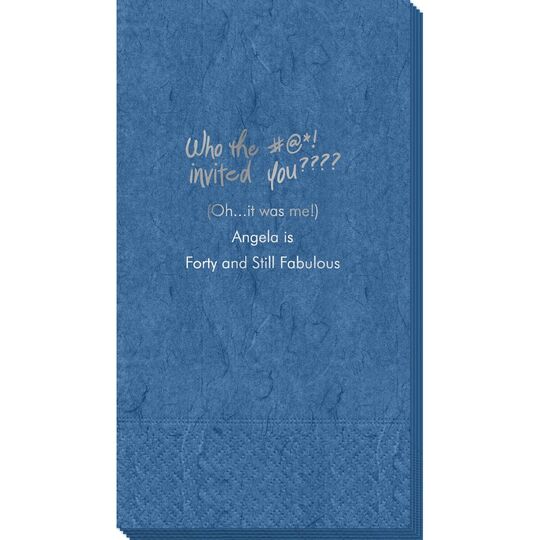 Fun Who Invited You Bali Guest Towels