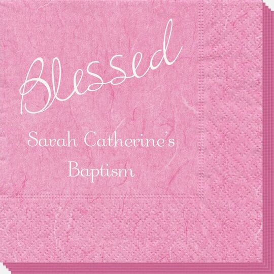 Expressive Script Blessed Bali Napkins