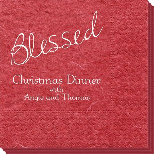 Expressive Script Blessed Bali Napkins