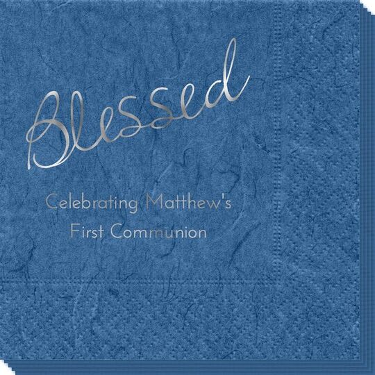 Expressive Script Blessed Bali Napkins