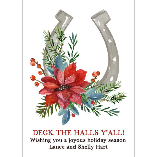 Winter Horseshoe Flat Holiday Cards