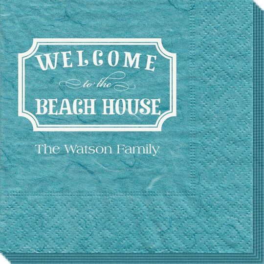 Welcome to the Beach House Sign Bali Napkins