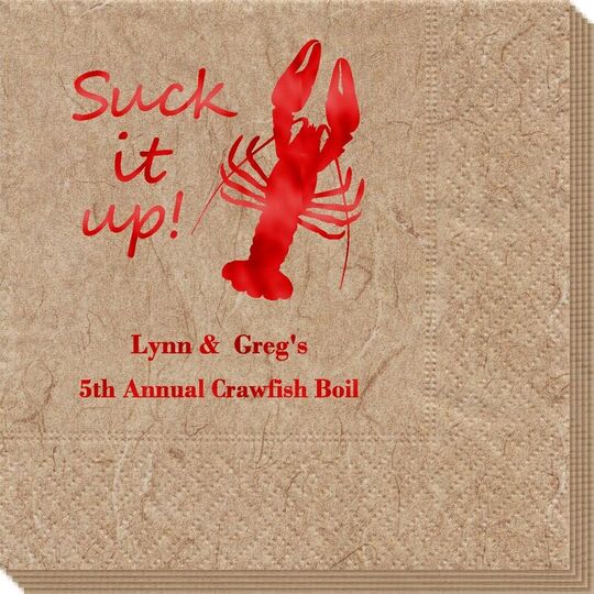 Crawfish Suck It Up Bali Napkins