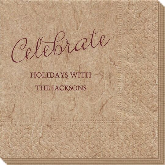 Expressive Script Celebrate Bali Napkins