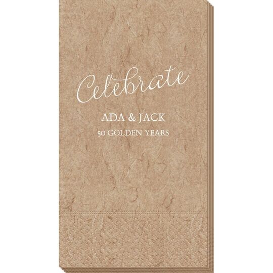 Expressive Script Celebrate Bali Guest Towels