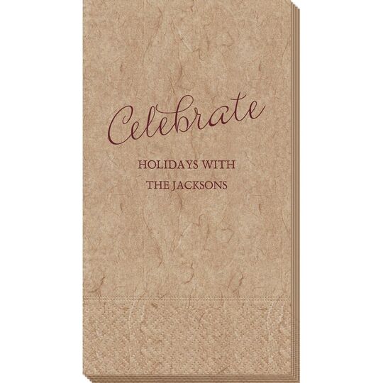 Expressive Script Celebrate Bali Guest Towels