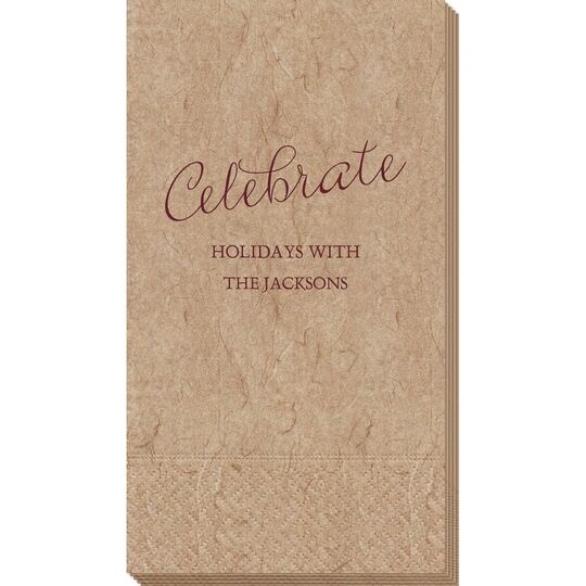 Expressive Script Celebrate Bali Guest Towels