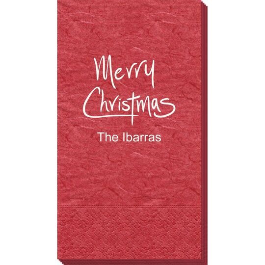 Fun Merry Christmas Bali Guest Towels