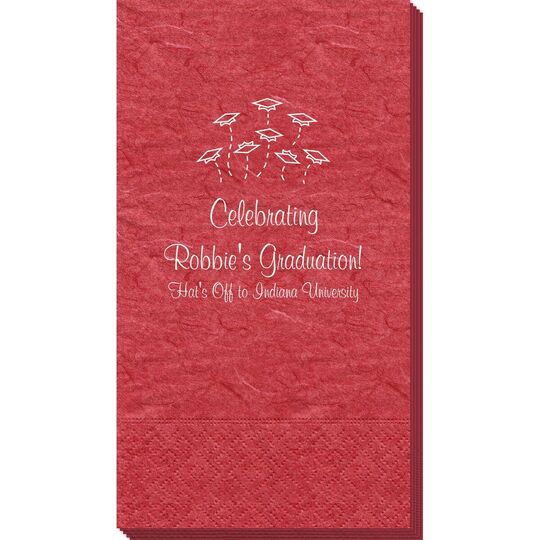 Hat Toss Graduation Bali Guest Towels