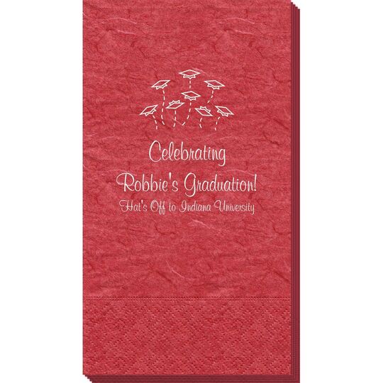 Hat Toss Graduation Bali Guest Towels