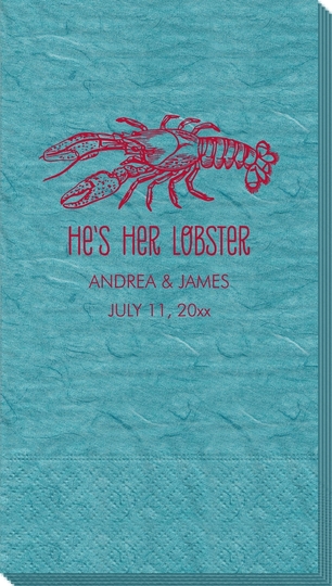 He's Her Lobster Bali Guest Towels