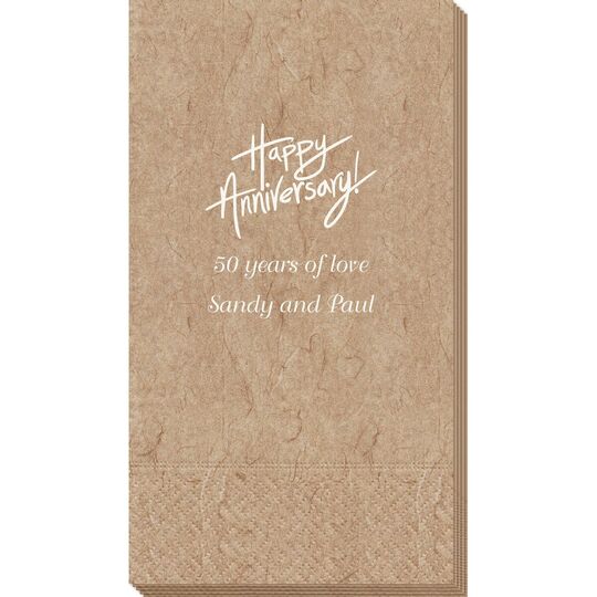 Fun Happy Anniversary Bali Guest Towels