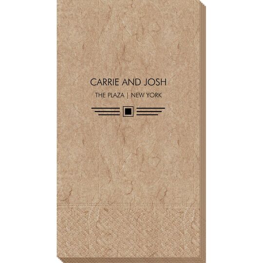 Modern Deco Scroll Bali Guest Towels