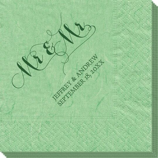 Scroll Mr & Mr Bali Napkins