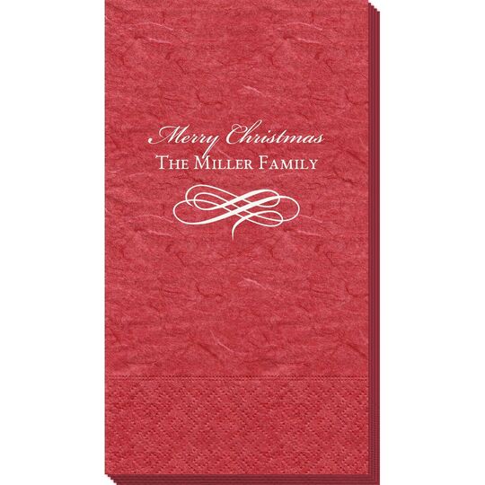 Scrolled Coronation Bali Guest Towels