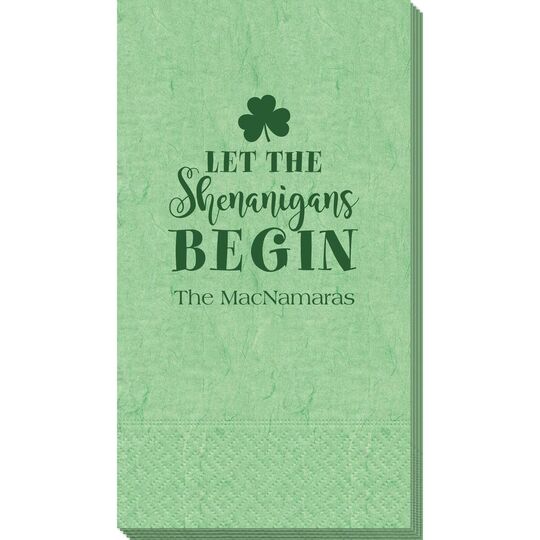 Let The Shenanigans Begin Bali Guest Towels