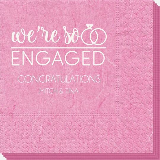 We're So Engaged Bali Napkins