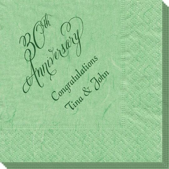 Elegant 30th Anniversary Bali Napkins