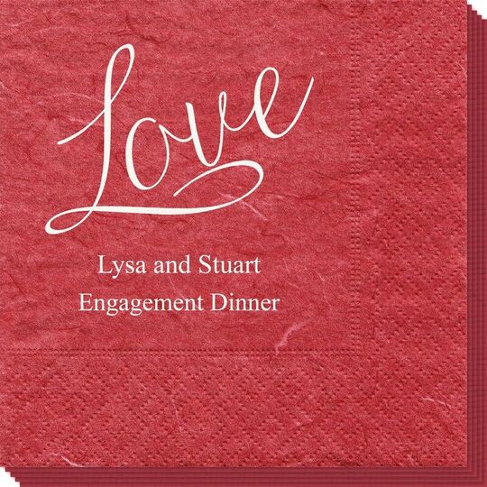 Expressive Script Love Bali Napkins