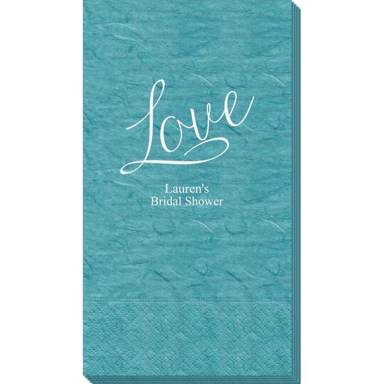 Expressive Script Love Bali Guest Towels
