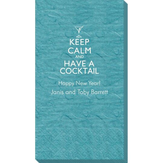 Keep Calm and Have a Cocktail Bali Guest Towels