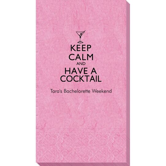 Keep Calm and Have a Cocktail Bali Guest Towels