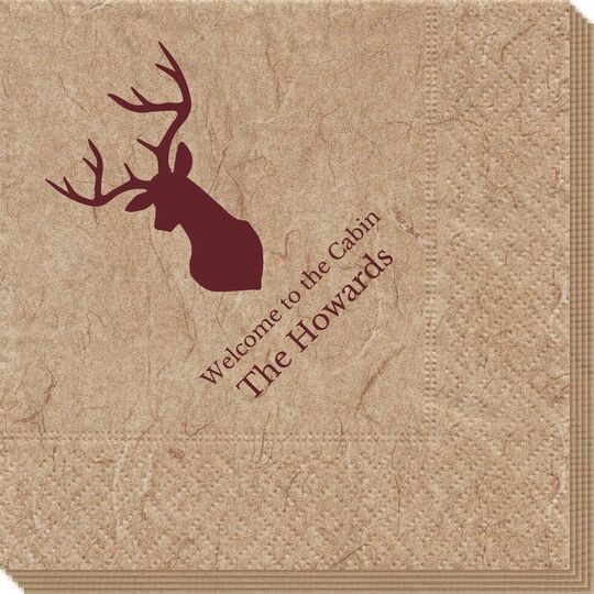 Mounted Buck Bali Napkins