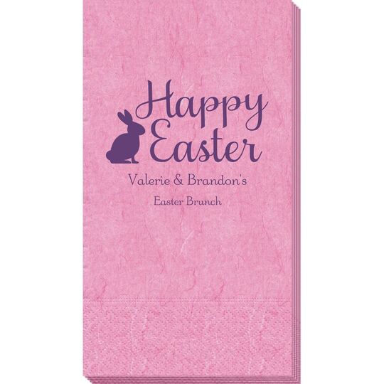 Script Happy Easter Bunny Bali Guest Towels