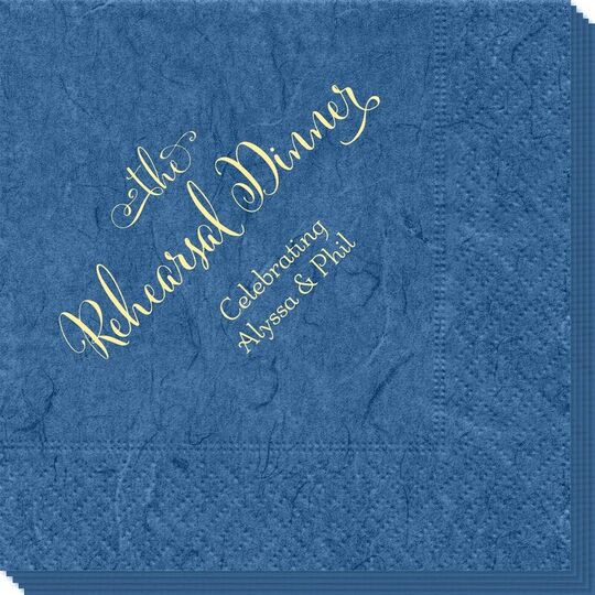 Curly Script Rehearsal Dinner Bali Napkins