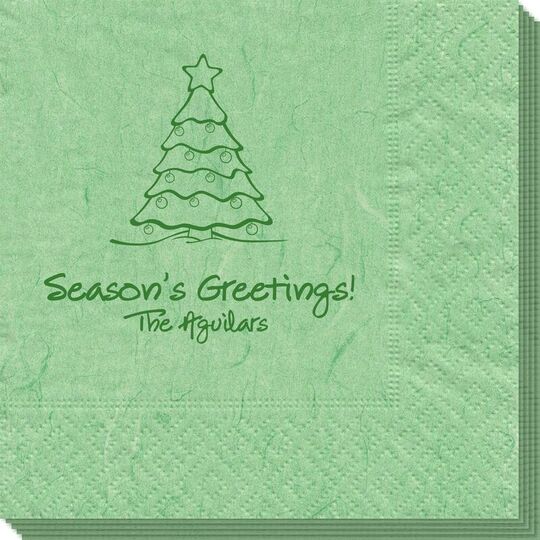 Decorative Christmas Tree Bali Napkins