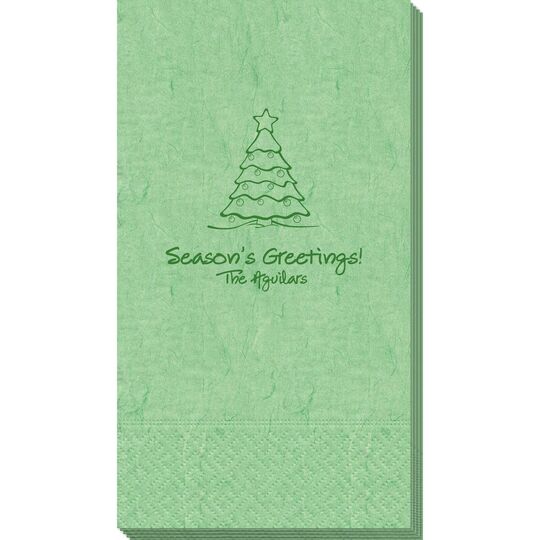Decorative Christmas Tree Bali Guest Towels