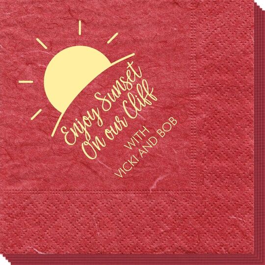 Enjoy Sunset on our Cliff Bali Napkins