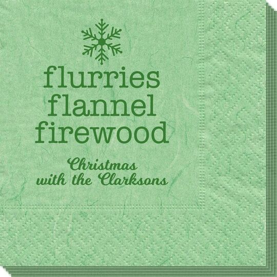 Flurries Flannel Firewood Bali Napkins