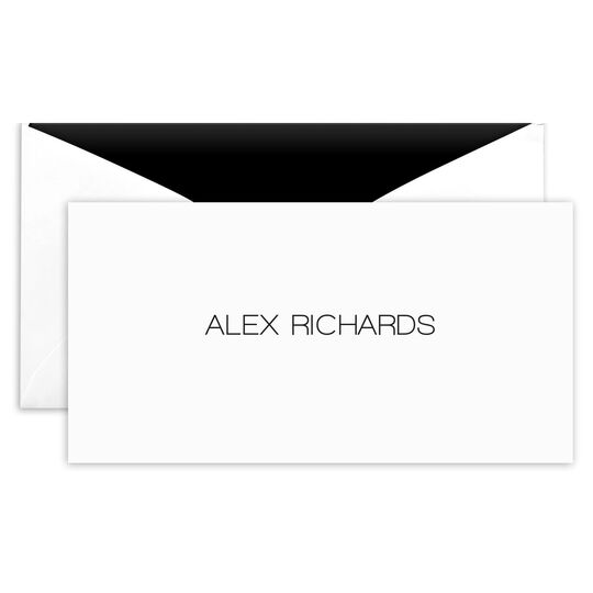 Modern Large Name Folded Monarch Cards