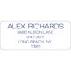 Modern Large Name Rectangle Address Labels in a Jar Image 2 of 2