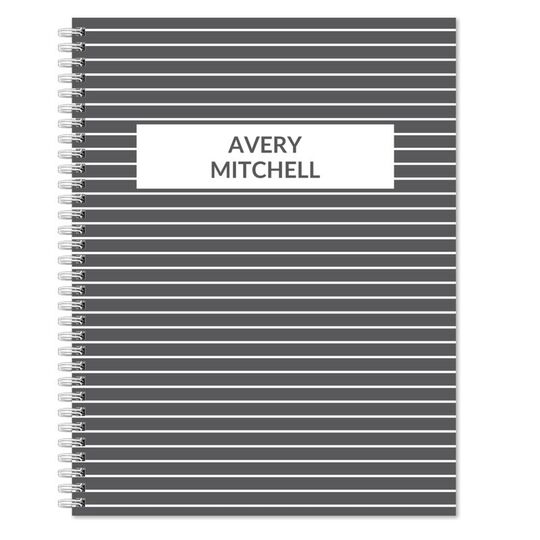 Striped Spiral Notebook