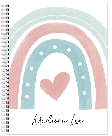 Rainbow Heart Spiral Notebook