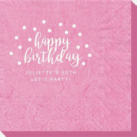 Confetti Dots Happy Birthday Bali Napkins